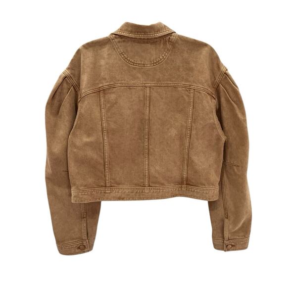 Ulla Johnson Cosette Jacket Stone Wash Denim Puff Sleeve Size Large Rare Runway - Picture 11 of 13